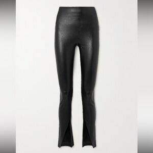SPANX Black Faux Stretch Leather Leggings